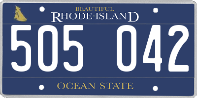 RI license plate 505042