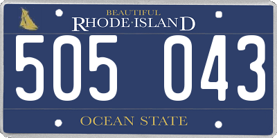 RI license plate 505043