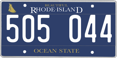 RI license plate 505044