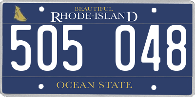RI license plate 505048
