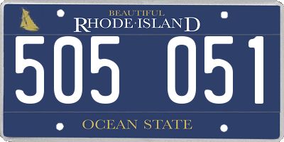 RI license plate 505051