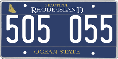 RI license plate 505055