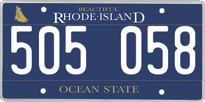 RI license plate 505058