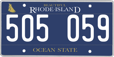 RI license plate 505059