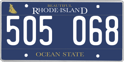 RI license plate 505068