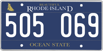 RI license plate 505069