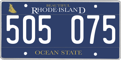 RI license plate 505075
