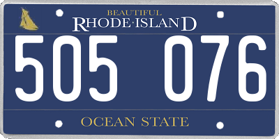 RI license plate 505076