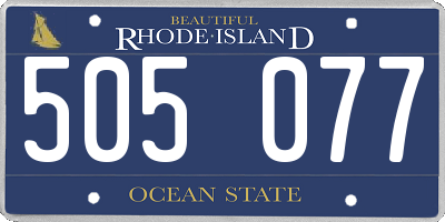 RI license plate 505077