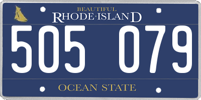 RI license plate 505079