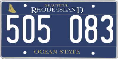 RI license plate 505083