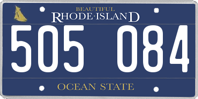 RI license plate 505084