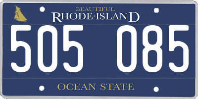 RI license plate 505085