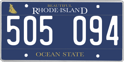 RI license plate 505094
