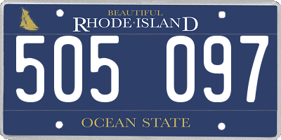 RI license plate 505097