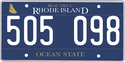 RI license plate 505098