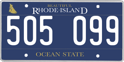 RI license plate 505099