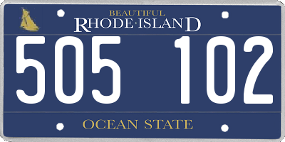 RI license plate 505102
