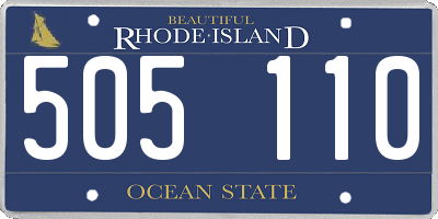 RI license plate 505110