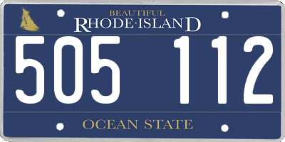 RI license plate 505112