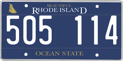 RI license plate 505114