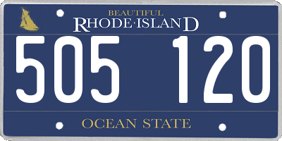 RI license plate 505120