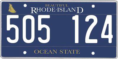 RI license plate 505124