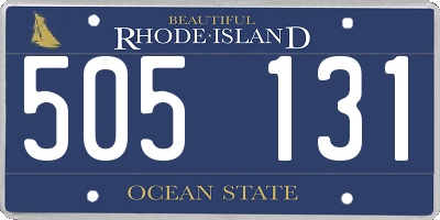 RI license plate 505131