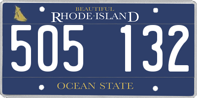 RI license plate 505132