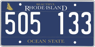 RI license plate 505133
