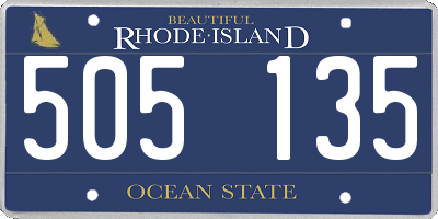 RI license plate 505135