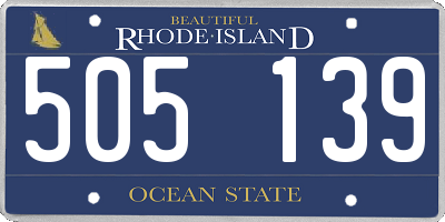 RI license plate 505139