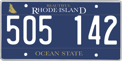 RI license plate 505142