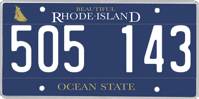 RI license plate 505143