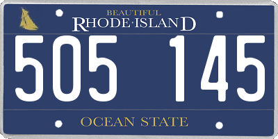 RI license plate 505145