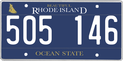 RI license plate 505146