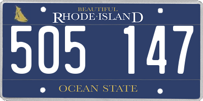 RI license plate 505147