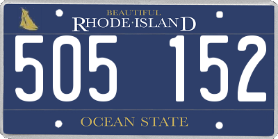 RI license plate 505152