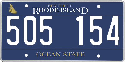 RI license plate 505154