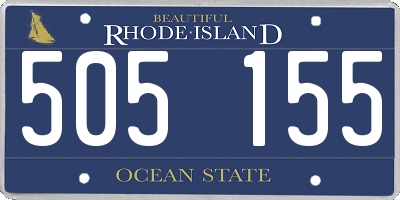 RI license plate 505155
