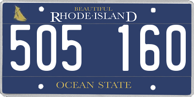 RI license plate 505160