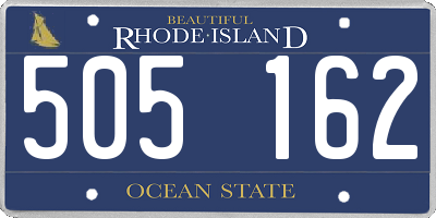 RI license plate 505162