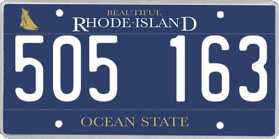 RI license plate 505163