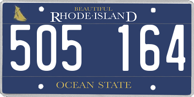 RI license plate 505164