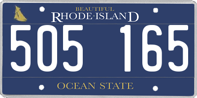RI license plate 505165