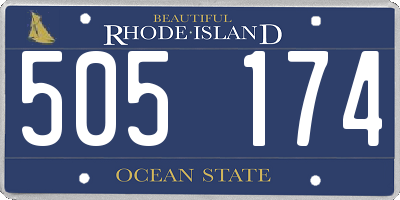 RI license plate 505174