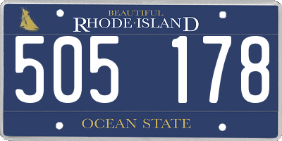 RI license plate 505178