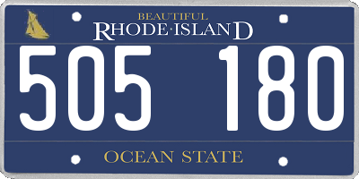 RI license plate 505180