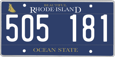 RI license plate 505181