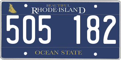 RI license plate 505182